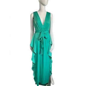 BCBG Max Azria Suzanne Turquoise Maxi Dress NWT Size 0